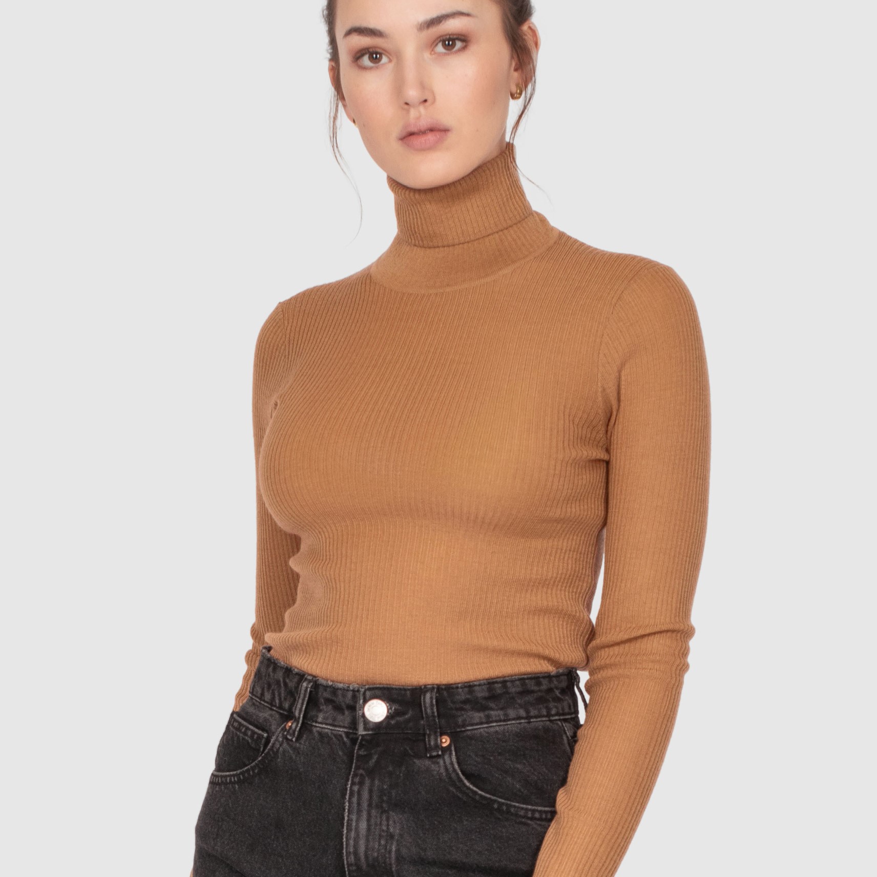 Wool Turtleneck JS, Camel, hi-res